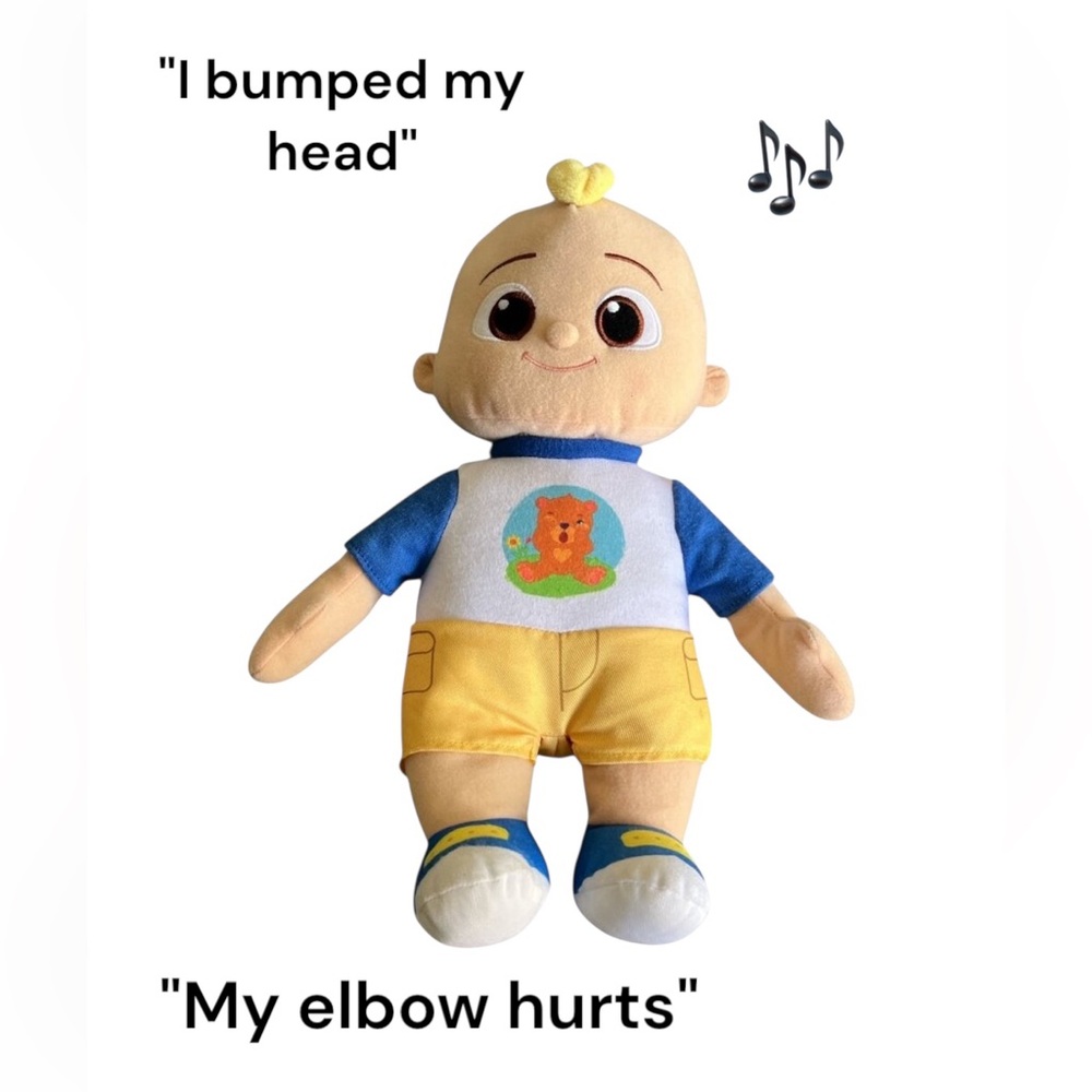 COCOMELON Boo Boo JJ Plush Doll 13" No Accessories Works **READ